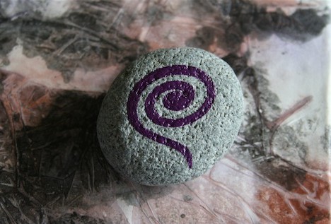 koru hand painted rocks